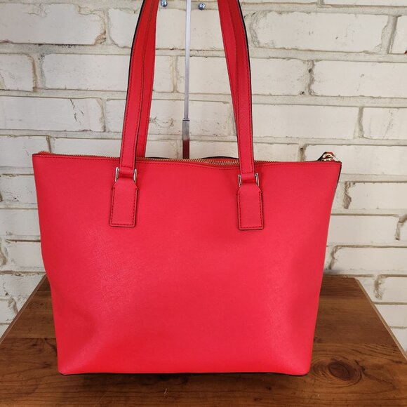 Euc Kate Spade Lucie Cameron Street Rosso Red Shoulder Bag Tote Purse - Picture 3 of 15